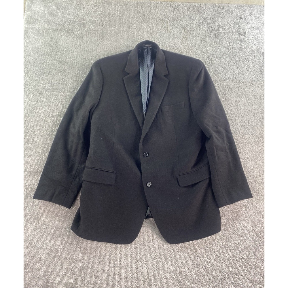 Michael Kors Suit Jacket 44 L Black Camel Hair Luxury Designer Premium Sport